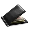 Wallets Genuine Leather Men's Vintage Money Clip Male Bifold Purse Simple Billfold Wallet Men Clamp Slim Cash Card HolderWalle2316