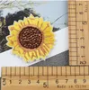 Łaty haftowe aplikacje do szycia kwiaty żelazo motyl na łatce do odzieży kurtki delikatne naklejki haft słonecznikowy DIY Akcesoria