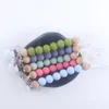 28 Colors Silicone Pacifier Clip for Baby Chain Beads Soother Pacifier Holder