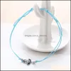 Bedelarmbanden sieraden nieuwe vintage zeeschildpad armband enkelband wit zwart blauw 3 kleuren wax touw strand enkelbanden voor vrouwen Boheemse groothandel