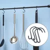 Hooks Rails 10st/Set Black Coating S Shaped Home Storage Utility Metal Hanger Holder For Hanging Plant Handduk Pan Pot Dropshooks