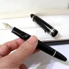 GIFTPEN Luxury Msk-149 Piston Filling Fountain Pen Black Resin And Classic 4810 Gold-Plating Nib With Serial Number & View Window241V