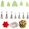 Russian Pastry Nozzles For Cream Icing Piping Cake Decoration Tools Tips Leaf Tulip Rose Confectionery 220701