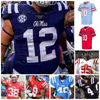 Nik1 2021 Red Ole Miss Rebels Football Jersey NCAA College 18 Archie Manning 2 Mike Wallace 74 Michael Oher 9 Jerrion Ealy 13 Sam Williams 95