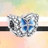 925 charmes de bracelet pour ensemble de charme Pandora Boîte d'origine Mode Mignon Panda Coloré Papillon Mère Amour Européen Perle collier charmes bijoux