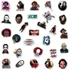 50Pcs/lot Horror Movie Killer Role Stickers Skateboard Luggage Laptop Waterproof PVC Scrapbooking Halloween Graffiti Sticker Decals