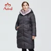 Astrid Wintermantel für Damen, lang, warm, Parka, modische Jacke mit Kaninchenfell, Kapuze, große Größen, Damenbekleidung 6710 201027