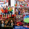 2022 Qatar World Cup Soccer String Flag 32 Top Hanging Flag Football Bar Messis Fans Supplies