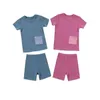 Pigiama per bambini Pigiameria per bambini Manica corta Set casual Neonati maschi Vestiti per bambina Indumenti da notte in cotone Abbigliamento per bambini 220523