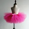 Tutu Skirt Girls Baby Birthday Party Fluffy Rainbow Black Multi Colors Handmake Ballet Dance Christmas Costume 220326