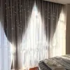 Zasłony zasłony nowoczesne zasłony zaciemniające dla dzieci dziewczyny okno sypialnia podwójna warstwowa gwiazda wycięta gotowa gotowa kurta drapescurtain