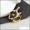 Кольца кольца ювелирные изделия 925 Стерлингое Серное Корейское узкое винтажное кольцо Женское простое открытие ручной работы золотой полой пары пары пары пары 2021