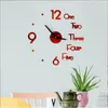 Horloges murales Mini maison 3D horloge bricolage acrylique miroir autocollants décoration créative salon aiguille à quartz horloge auto-adhésiveHorloges muralesMur