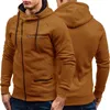 Men's Hoodies & Sweatshirts Mens Casual Autumn Winter Diagonal Zipper Asymmetric Hoodie Sweatshirt Men Solid Hooded Pullover 2022Men's Men's