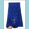 Ribbon Sewing Fabric Tools Baby Kids Maternity Pgc Blue African Tle Mesh Sequines 2022 Asoebi Lace High Quality Milk Silk For Wedding Dr