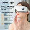 4D Smart Airbag Vibration Eye Massager Eye Care Instrumen Chauffage Bluetooth Music Soulage la fatigue et les cernes 220514