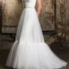 スカートエレガントな白いチュールオーバースカートロングウェディングスカートプロムドレスのためのオーバーレイTutu Floor Length Customskirts