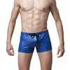 Mutande Uomo Sexy Althetic Strap Intimo Stringato Boxer corto Boxer in ecopelle Pantaloncini Mutande