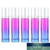 5 stks / set 10 ml verloopkleur dikke glazen etherische olieflessen lege parfum roller ballflessen