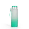USA Warehouse 500ml Sublimation Frosted Water Bottle Frosted Glass Mug Matte Glass Juice Bottle透明空白旅行マグカップ倉庫