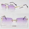 Latest Fashion Men Sunglasses Sunshade glasses 0271S Head Composite Metal Rimless Optical Frame Classic Rectangle Square 18K Gold Luxury Sun Glasses for women