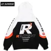 Men Harajuku Hoodie Sweatshirt Hoodie Streetwear Casual Black Hooded Pullover Cotton Autumn Hip Hop Tops 201113