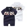 Kids Plaid Romper baby jongen meisje zomer top kwaliteit korte mouwen Lange mouw 100% katoenen kleding pasgeboren Kinderen een stuk rompertjes