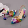 Sandaler Ltarta Sommar Mode Var Rhinestone Kvinnor Skor Solros Vin Glas Heel Sandaler Färg Stor Storlek 42 LXM 220318