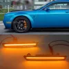 2PCS For Dodge Challenger 2015 2016 2017 2018 2019 2020 2021 Side Marker Light Front Amber Rear Red LED Side Marker Lamp