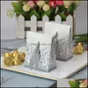 Gift Wrap Event Party Supplies Festive Home Garden Sweet Cake Candy Boxar Väskor Jubileum Bröllop Gynnar födelsedagsfester Supply Pad1207