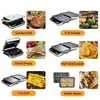 Biolomix 2000W Electric Contact Grill Dijital Griddle ve Panini Press İsteğe Bağlı Waffle Maker Plakaları 180 Derece Barbekü 220707