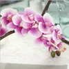 11Heads Moth Butterfly Orchid Flower Phalaenopsis Home Decor Fake Silk Flowers Simulation Plant