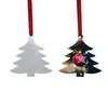 Sublimation Blank Ornement de Noël Double face Arbre de Noël Pendentif Multi Forme Plaque d'aluminium Métal Suspendu Étiquette Vacances Décoration Artisanat SN4532