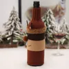 2022 Christmas Bottle Set Decorated with Cartoon Knitted Old Man Snowman Wine Set Festive Restaurant Layout