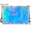 Mermaid Birthday Bornic Sclitle Mermaid Scales Bastion Bolo Cake Smash Girls Princess Recém -nascido Baby Background Studio