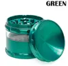 The latest 60x64mm Smoke grinder four -layer zinc alloy opening window and smoke grinding device choice support custom LOGO