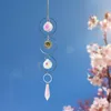 Objetos decorativos Figuras Crystal Windchime Ornament Star Moon Pendant Handmade Jewellery Garden Wind Chime Janela pendurada em casa D D