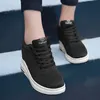 8.5 cm Height Increasing Women Platform Sneakers White Non-Slip Lace Up Loafers Woman Ladies Wedge Shoes Chaussure Femme 220520