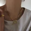 Ketens peri'sbox gouden kleur gemengde paperclip ketting kettingen schakel sluitcirkel voor vrouwen bar minimalistische ketting sieraden chains heal22