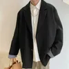 Blazers Män Lossa All-Match Enkel Koreansk Fritid British-Style Trendy Suit-Top Male HaraJuku Ulzzang Retro Daily Ins Streetwear 220409