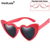 WarBLade Children Sunglasses Kids Polarized Sun Glasses LOVE Heart Boys Girls Baby Flexible Safety Frame Eyewear 220705