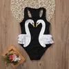 2 y y ybords girls swimwear baby bikini semini swan swan print swimsuits uildusts with withing suits beachwear 220530
