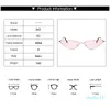 Solglasögon grossist som säljer funky metall kattögon havslinser triangulära UV -skydd solglasögon för män kvinnor solglasögon