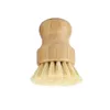 Bamboo Dish Scrub Brush Kitchen Wooden Cleaning Tools Scrubbers for Washing Cast Iron Pan Pot Natural Sisal Bristles Brushes