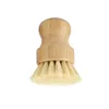 Bambou Dish Scrub Brush Cuisine outils de nettoyage en bois Scurpateurs pour laver la casserole en fonte Pot Natural Sisal Bristles Bristles1652414