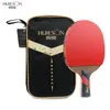 Huieson 6 étoiles lame en Fiber de carbone raquette de Tennis de Table Double visage boutons Ping-Pong raquette ensemble 220623