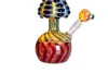 13.4 인치 큰 버섯 Bong Hookahs Shisha Beaker Base Dab Rigs Rainbowl 유리 연기 파이프 18mm 보울