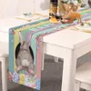 Bunny Egg Easter Table Runner Tyg Party Decoration Happy Eater Day For Home 220615