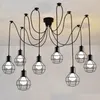 Kolye lambalar kollar vintage endüstriyel nordic avizesi edison ampul loft retro tavan lambası örümcek kapalı sanat ışıkları yemek lambası