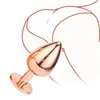 Mini petit moyen grand ensemble cristal coeur rond or rose arc-en-ciel métal perles anales godemichet anal bijoux insérer vibrateur jouet sexy